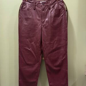 Madewell Burgundy Straight Leg Pants
